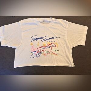 Vintage crop Tee Pompano Harness Tracks Small